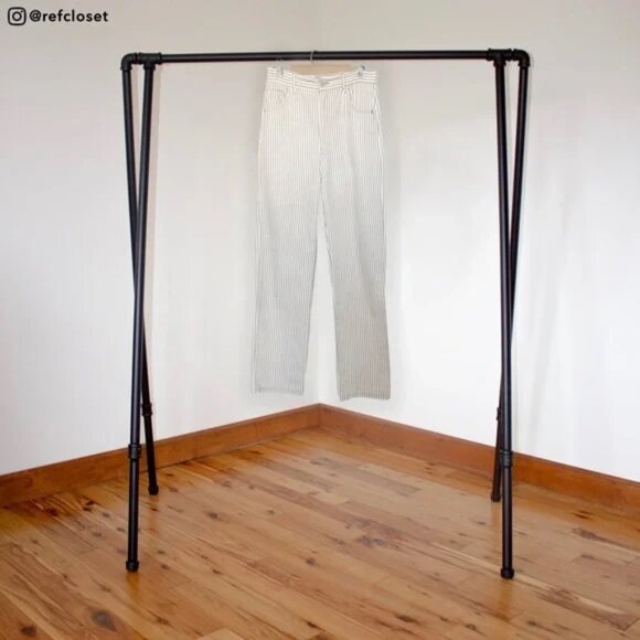 1HR SALE ⚡Reformation Cowboy Striped High Rise Straight Jeans (Pinyon Stripe) - Picture 3 of 4